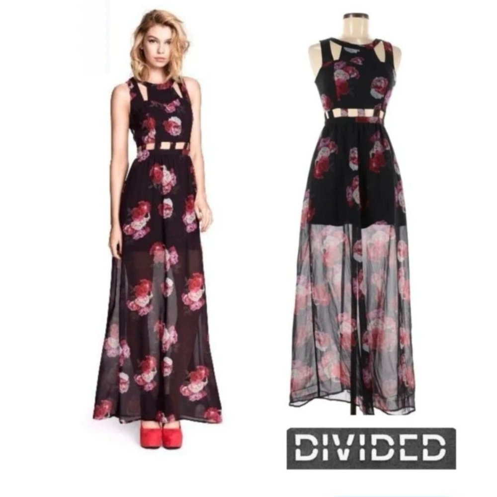 Divided Back Zip Sleeveless Dress
SIZE:6
BLACK/RED/PINK
FLORAL DESIGN
